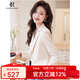 clotho Rennie品牌女裝小西裝女2025春秋新款韓版氣質通勤小個子修身西服外套 米白色 M