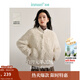 茵曼（INMAN）法式皮毛一體羊羔絨外套2024冬季女裝新款加厚寬松短款上衣 白色 S