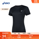 亞瑟士ASICS女子運動(dòng)T恤舒適透氣跑步運動(dòng)短袖 2012D164-700 黑色 L