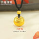 六福珠寶 足金小胖福袋福滿(mǎn)傳家黃金吊墜配頸繩項鏈 計價(jià) 約7.14克