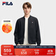 FILA 斐樂(lè )官方男士針織長(cháng)袖外套2025冬休閑簡(jiǎn)約寬松加絨上衣