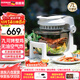 德國寶（German Pool） 可視空氣炸鍋 無(wú)涂層玻璃內膽 少翻面家用 10L大容量電炸鍋 炸薯條機 多功能烘烤爐CKY-398 標配CKY-398 7L