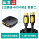 山澤 HDMI2.0雙向切換器二進一出 4K60Hz高清一分二分配器 筆記本電腦顯示器智接電視投影儀分屏器 【套餐二】配2條1.5米HDMI線
