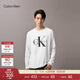 Calvin KleinJeans25秋季新款男女情侶中性休閑ck印花打底衫圓領(lǐng)長(cháng)袖T恤上衣
