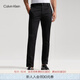 Calvin Klein Jeans秋季男士簡(jiǎn)約貼片拉鏈ck通勤修身西裝褲休閑褲J325583 BEH-太空黑 29