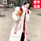 AEMAPE白鴨絨羽絨服女2025秋冬季新款加厚女裝寬松韓版過(guò)膝中長(cháng)款外套 米白色 M 110-130斤