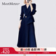 MeetMetro瑪依爾西裝連衣裙女2025秋季新款質(zhì)感職業(yè)通勤百褶裙 藏青【現貨】 XL