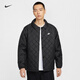 耐克男子寬松防潑水教練夾克冬季新款保暖棉服外套NIKE HV1378 010黑/白 XL