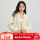 熙世界（sllsky）小香風(fēng)休閑短款外套女新款女裝上衣小個(gè)子百搭翻領(lǐng)夾克2025年秋裝 奶霜白 M