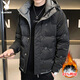 花花公子（PLAYBOY）羽絨服男冬季男士外套男裝輕薄保暖潮流休閑短款連帽衣服