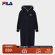FILA 斐樂(lè )官方女子編織連衣裙2025冬季新款簡(jiǎn)約時(shí)尚修身連帽長(cháng)裙 傳奇藍-NV XL 175/92A/XL