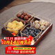 格娜斯 玻璃水果盤(pán)客廳復古輕奢創(chuàng  )意零食分格干果盤(pán)北歐ins點(diǎn)心糖果盤(pán)