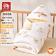 愛(ài)貝迪拉新生兒包被嬰兒防驚跳夏季秋冬四季寶寶抱被睡袋包單嬰幼兒通用 春秋15~25°C適用（奇跡花園）暖姜系列&中厚