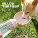 湯琪狗狗外出水杯便攜式喝水器狗水壺寵物隨行杯小狗戶外飲水出門喂水 耐高溫100°C奶茶色水380ML