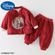 迪士尼（Disney）兒童套裝男女童新中式安可拉紅嬰兒過(guò)年服秋冬款周歲禮服寶寶棉服 9029國風(fēng)加厚棉衣套裝 80 碼