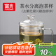 富光泡茶杯茶水分離玻璃杯辦公室喝茶杯子男士個(gè)人花茶杯水杯公道杯