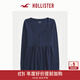 HOLLISTER25秋季新款辣妹系帶娃娃衫亨利領(lǐng)長袖T恤女裝339-5242 海軍藍(lán) S (165/84A)