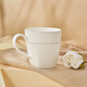 華光國瓷 辦公水杯馬克杯早餐禮盒裝 純白簡(jiǎn)約骨瓷咖啡杯 爾雅東方 爾雅東方1個(gè)200ml