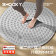 SMOOKY指壓板腳底按摩腳墊穴位疏通腳心指壓板仿鵝卵石圓形墊慢跑 冰川灰【圓形直徑約55cm】