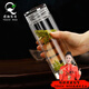 塔馳密司(Touch Miss)高檔手工雙層隔熱泡茶杯辦公商務(wù)男士透明便攜水晶杯 【錦瑟】 320ml 1只