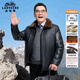老爺車(chē)（LAOYECHE）中年男士皮羽絨服爸爸裝2025冬季新款加絨加厚上衣冬天皮衣外套男