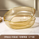 果盤(pán)家用客廳茶幾方形透明會(huì )議室用零食干果糖果擺放盤(pán)水果盤(pán)大號 琥珀金【超值2個(gè)裝】直徑24cm