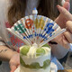 宮薰生日蠟燭扇子裝飾驚喜祝福語扇子扇形展開網(wǎng)紅創(chuàng)意派對