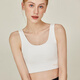 集姻束胸內衣大胸顯小防下垂防震女塑胸中高強度運動(dòng)背心 云白 M