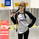 唐獅（TonLion）2025秋女圓領(lǐng)插肩袖前胸學(xué)院字母長(cháng)袖T恤
