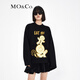 MO&Co.立體小帽姜餅人圖案慵懶風(fēng)寬松套頭毛衫外穿內搭摩安珂 黑色 S 160