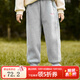 茵曼（INMAN）茵曼童裝女童加絨褲子冬季兒童中大童運動(dòng)休閑長(cháng)褲保暖衛褲 花灰色 130