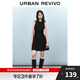 UR2025春季新款女摩登氣質(zhì)褶皺收腰顯瘦無(wú)袖連衣裙UYY750030