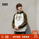 森馬（Semir）史努比系列連帽衛(wèi)衣男運動風(fēng)情侶上衣撞色插肩袖秋裝101524116209