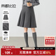 尚都比拉職場(chǎng)通勤a字百褶短裙高級百搭顯瘦小個(gè)子半身裙女 灰色 L