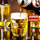 玻璃啤酒杯菠蘿杯大號500ml加厚水杯家用餐飲燒烤扎啤英雄杯把手 加厚玻璃大號 500ml 6個