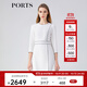 PORTS寶姿春夏新品女裝七分袖中長(cháng)連衣裙LM8D012NWB011 奶白色 XS (2)