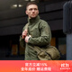 赫利肯火槍手軟殼戰術(shù)夾克男 戶(hù)外出游防風(fēng)保暖抓絨夾克tad徒步外套 軍綠色 M (高170-180cm 重140-160斤)