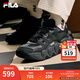 斐樂(lè )（FILA）男鞋可頌面包鞋老爹鞋運動(dòng)鞋秋新款厚底休閑鞋 黑/影黑灰-BC 42