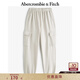 Abercrombie & Fitch女裝24春秋款抓絨美式工裝風(fēng)束腳運動(dòng)衛褲長(cháng)褲147-4094 奶白色 S (165/72A)