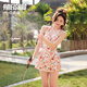 亦美珊成人游泳衣女2025年新款爆款高級感碎花海邊度假沙灘連體裙泡溫泉