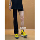 威覺(jué)彎刀牛仔褲男春夏季學(xué)生cleanfit褲子美式高街vibe直筒休閑微喇褲 黑色 XL碼（110斤-145斤）