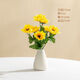 斯努卡衛生間洗漱臺擺件花藝仿真花高顏值陶瓷花瓶馬卡龍ins風(fēng)房間桌上 向日葵白瓶套裝