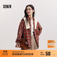 森馬（Semir）[商場(chǎng)同款]長(cháng)袖襯衫女中長(cháng)款oversize春2025格紋上衣101125105007