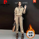 皮爾卡丹（pierre cardin）官方高端歐貨加絨加厚運動(dòng)套裝女冬季洋氣時(shí)尚減齡連帽衛衣衛褲休 品牌旗艦卡其色加絨加厚兩件 品牌旗艦M碼建議100-110斤