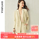 尚都比拉面試小西裝女外套2025春裝新款職業(yè)裝套氣質(zhì)簡(jiǎn)約風(fēng)休閑通勤小西服 治愈黃西裝外套 L