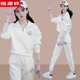 恒源祥【母親節(jié)禮物】純棉休閑運(yùn)動(dòng)服套裝2024春秋新款減齡時(shí)髦衛(wèi)衣件套 米白色套裝 XL(建議110-125斤)