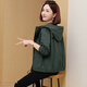 桂雪格春秋季韓版短外套女2024新款時(shí)尚寬松短款風(fēng)衣女夾克衫小個(gè)子上衣 咸菜綠 M （90-115斤）