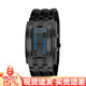 時(shí)刻美（skmei）手表男女電子表時(shí)尚創(chuàng  )意運動(dòng)手表初高中生青少年防水鬧鐘腕表0926 合金版-黑色大號(防水)