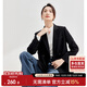尚都比拉職業(yè)通勤西裝女春秋高級(jí)感面試正裝外套氣質(zhì)小西服 黑色 L