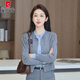 皮爾卡丹（pierre cardin）假兩件針織衫女秋冬2025新款時(shí)尚洋氣顯瘦百搭可外穿毛衣外套 灰色 L 【105-115斤】